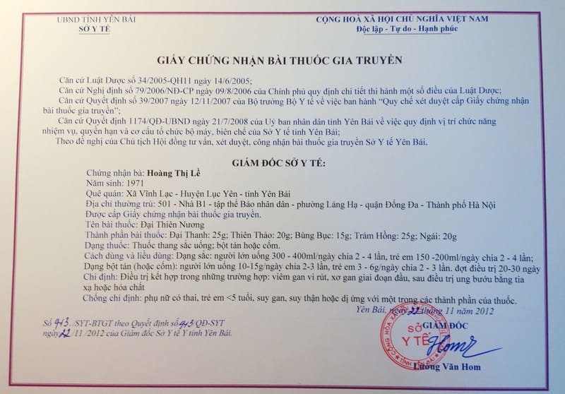 Lá nương giải độc giảm cân chữa gút (Gúte) 8 Chung Nhan La Nuong Gia Doc