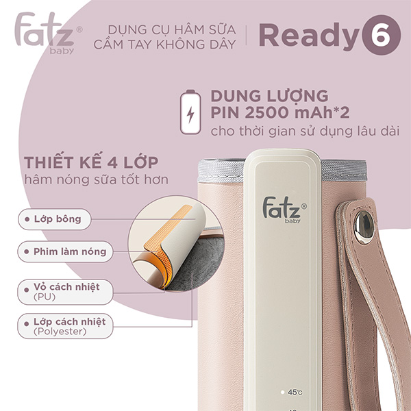 Dụng cụ hâm sữa cầm tay Fatzbaby Ready 6 FB3068BT 6 Dụng cụ hâm sữa cầm tay Fatzbaby Ready 6 FB3068BT