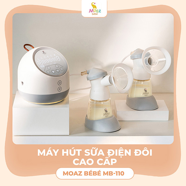 Máy hút sữa điện đôi Moaz BéBé MB-110 1 Máy hút sữa điện đôi Moaz BéBé MB-110