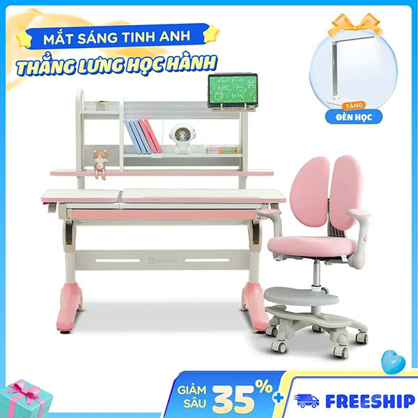 Bàn học Chilux Smart E nâng hạ bằng Piston 2 Bàn học Chilux Smart E nâng hạ bằng Piston