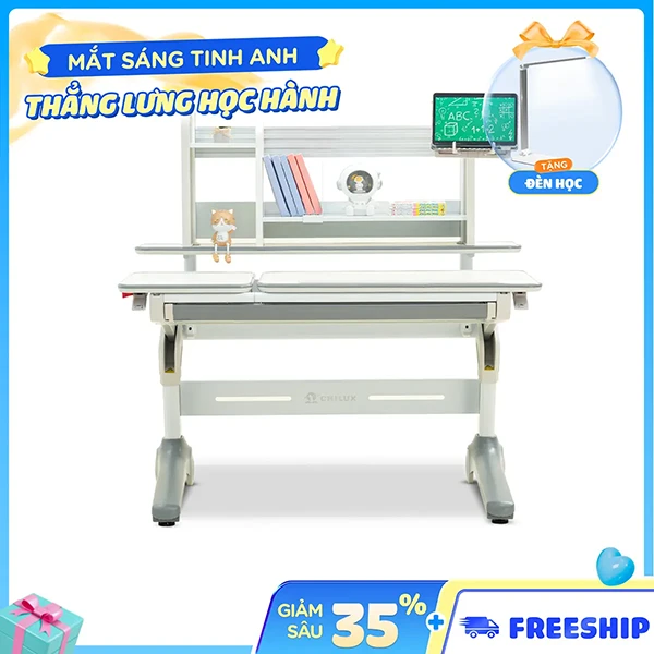 Bàn học Chilux Smart E nâng hạ bằng Piston 4 Bàn học Chilux Smart E nâng hạ bằng Piston