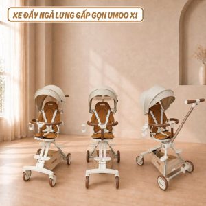 Cách chọn Nệm cho bé đi mẫu giáo - Nhà trẻ 16 Xe đẩy ngả lưng gấp gọn Umoo X1
