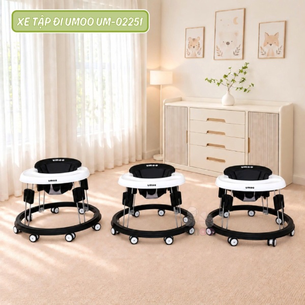 Xe tập đi tròn Umoo UM-02551 – 5 mức chỉnh cao, gấp gọn tiện lợi 4 Xe tập đi tròn Umoo UM-02551 – 5 mức chỉnh cao, gấp gọn tiện lợi