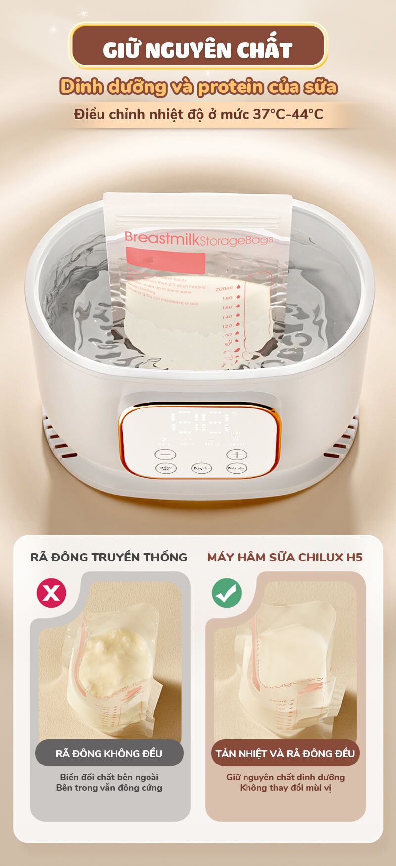 Máy hâm sữa Chilux H5 đa năng