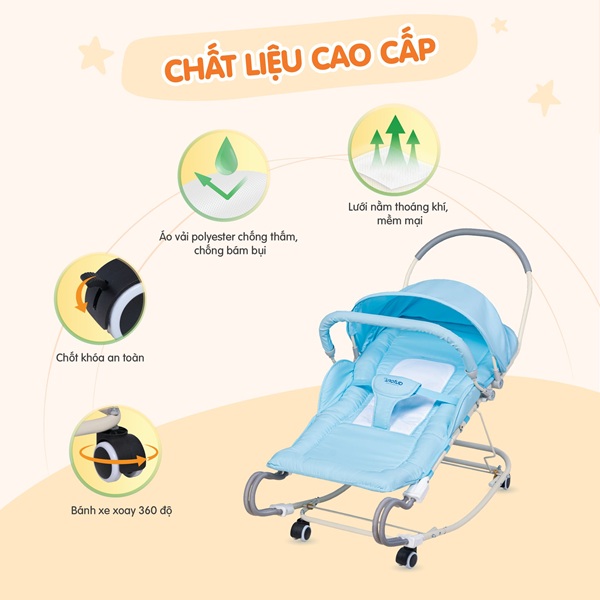 Xe 4 nhún ăn bột F2 Pro có mui 1 Xe 4 nhún ăn bột F2 Pro có mui