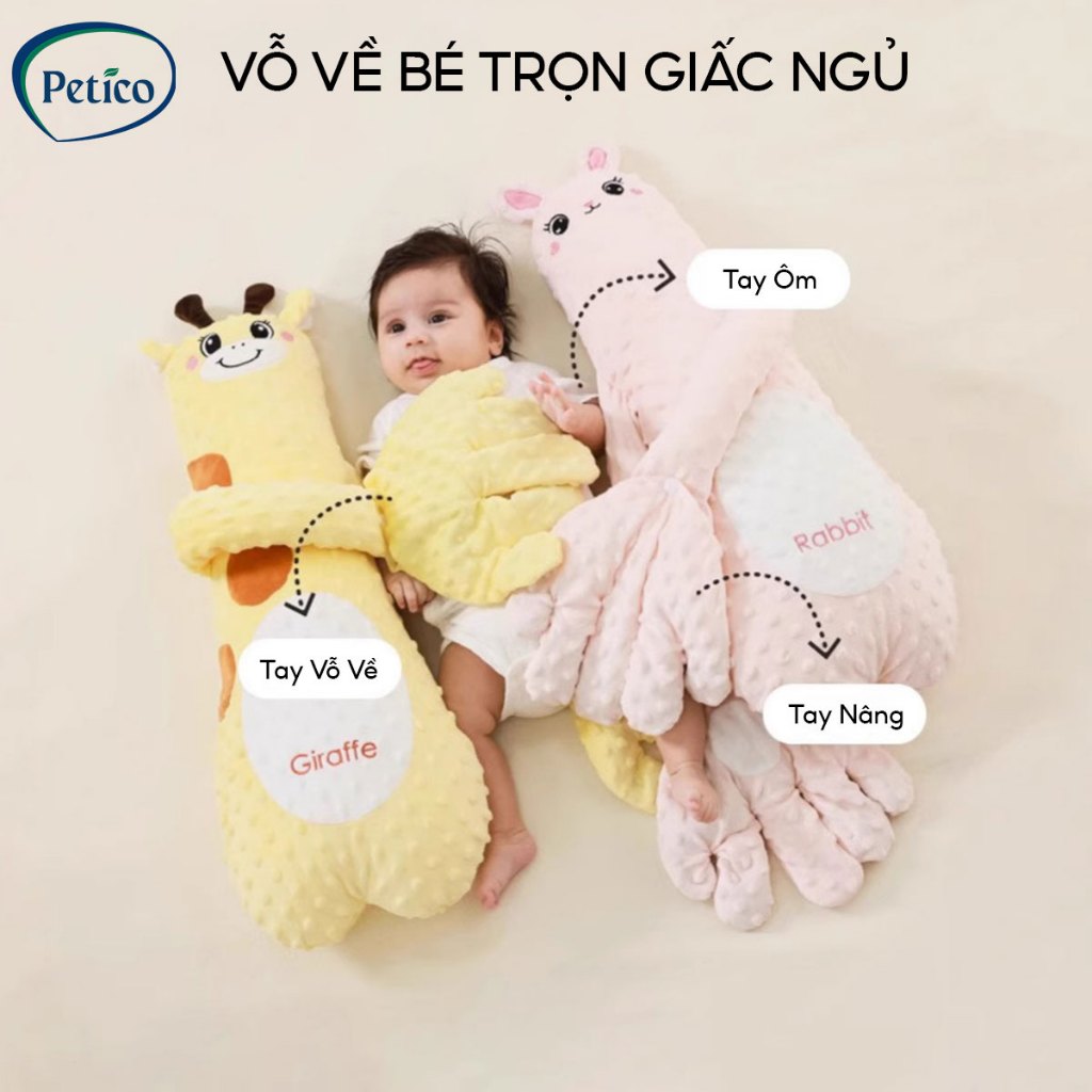 Gối ôm Petico GB016 có bàn tay vỗ mông ru ngủ cho bé 