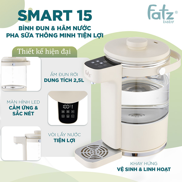 Máy đun và hâm nước pha sữa Smart 15 FB3809DF