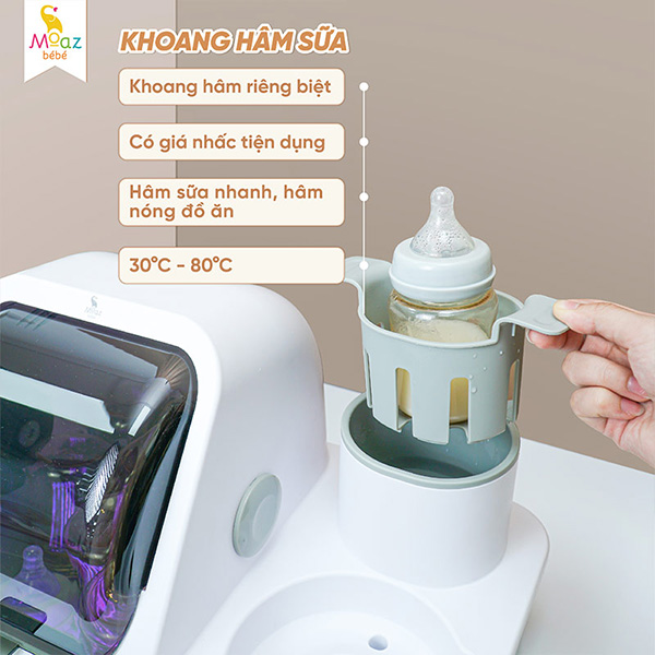 Máy đun nước hâm sữa tiệt trùng Moaz BéBé MB-096