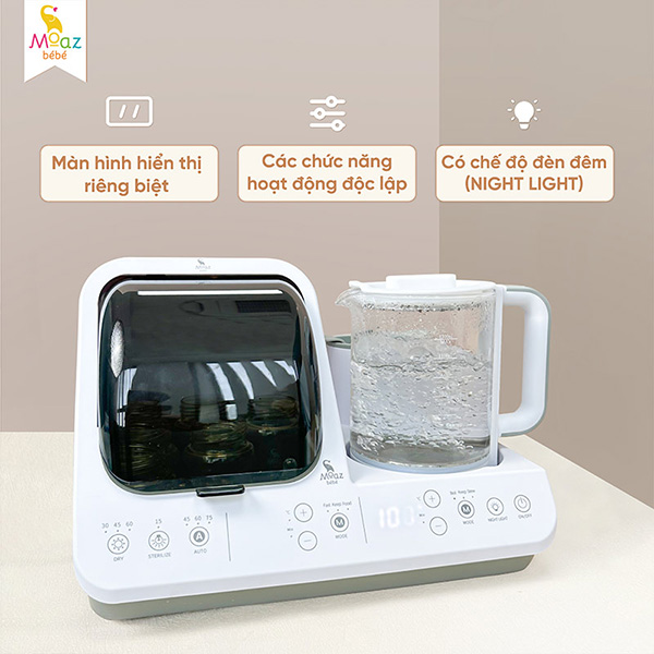 Máy đun nước hâm sữa tiệt trùng Moaz BéBé MB-096