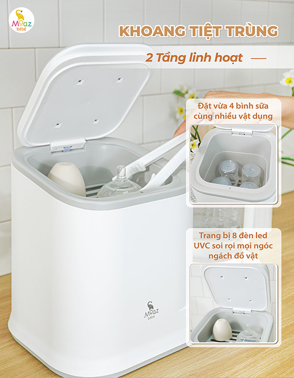 Máy úp bình tiệt trùng uv và đun nướcMoaz BéBé MB-098