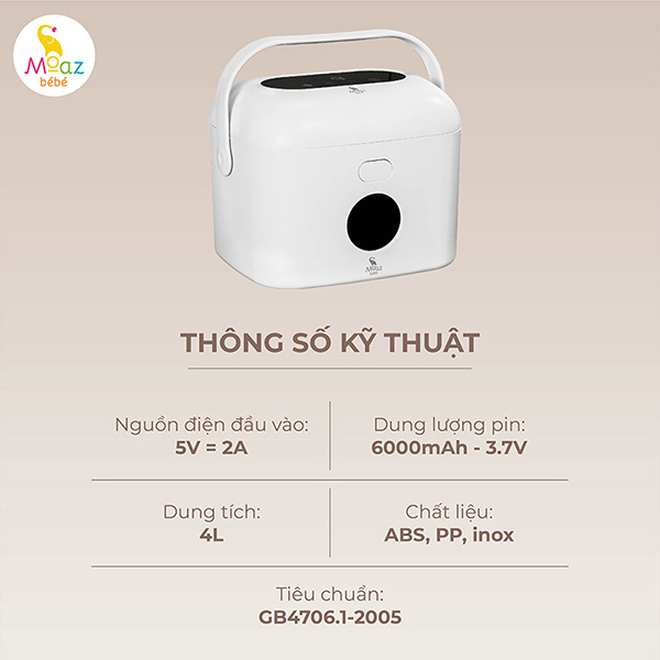 Máy tiệt trùng UVC và đun nước Moaz BéBé MB-104