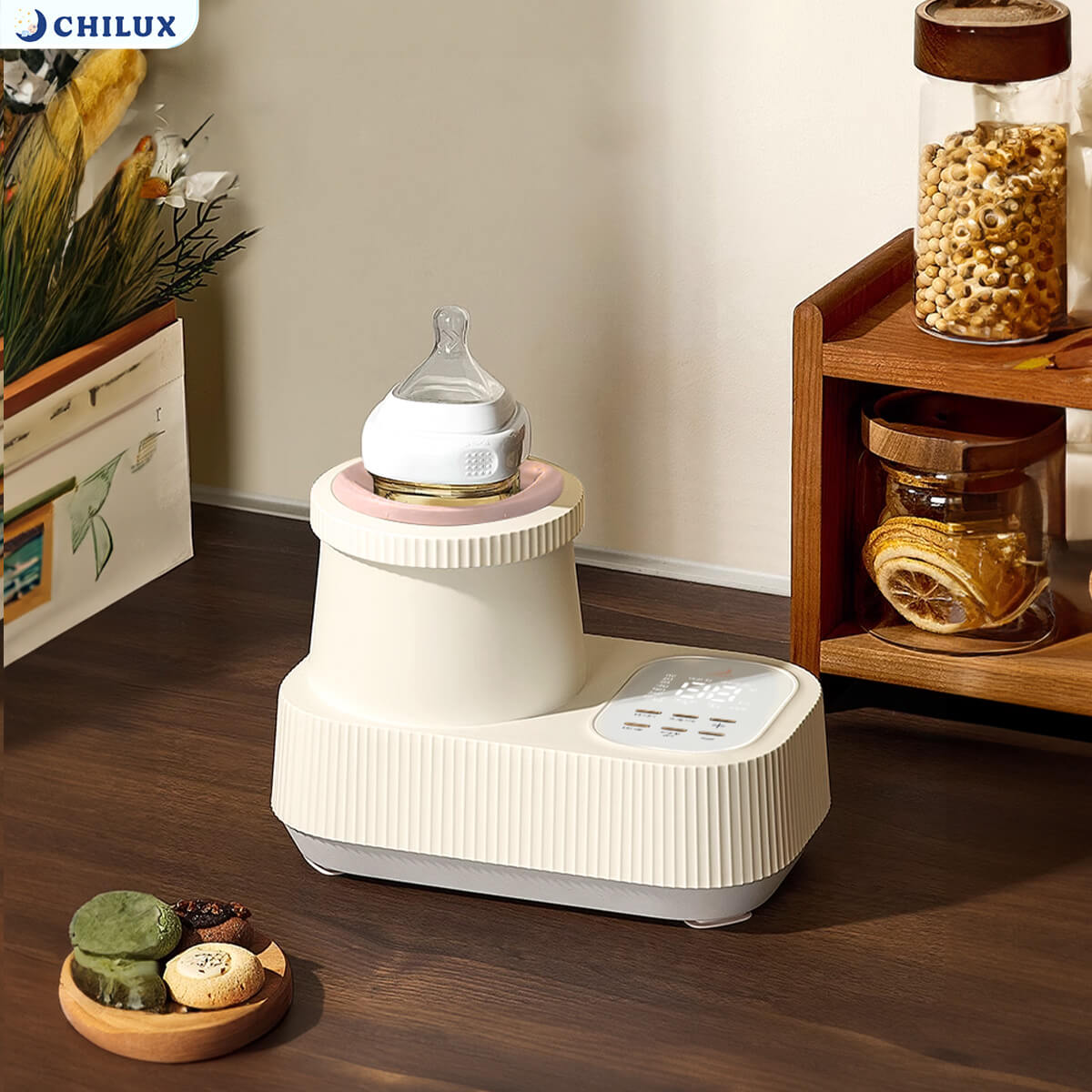 Máy lắc và giữ ấm bình sữa Chilux H7