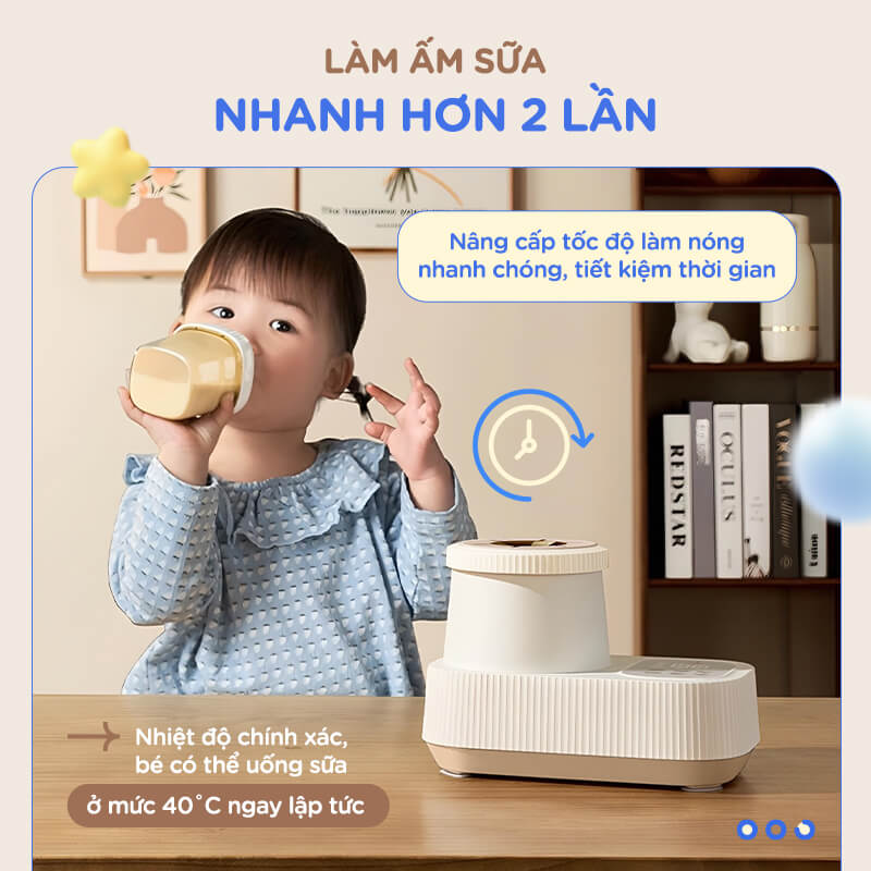 Máy lắc và giữ ấm bình sữa Chilux H7