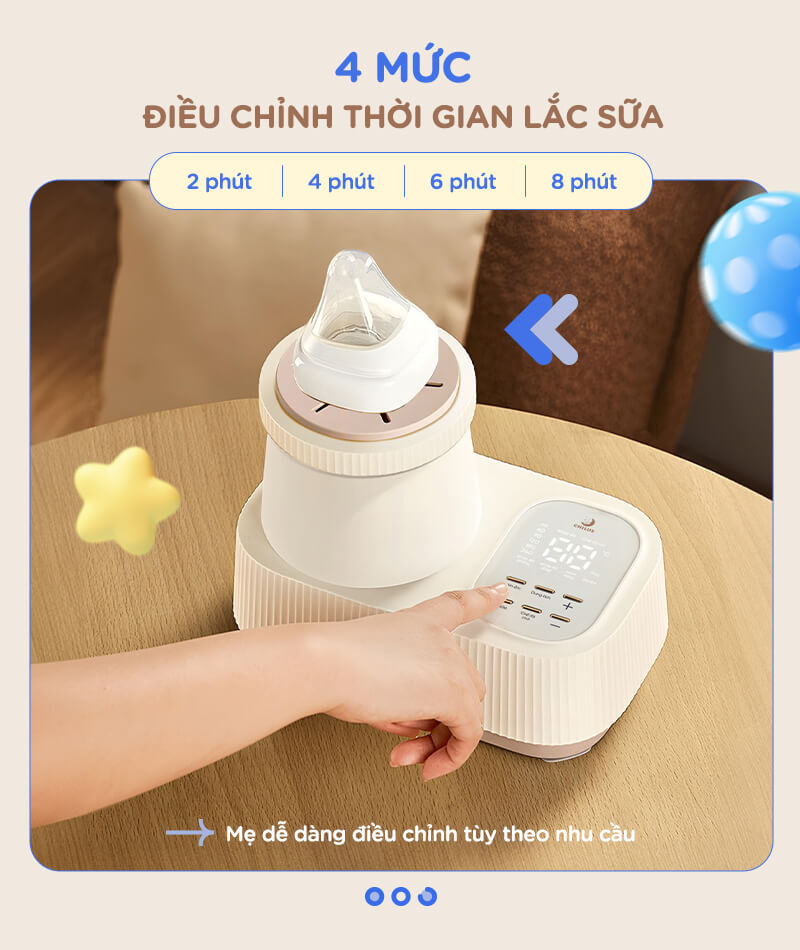 Máy lắc và giữ ấm bình sữa Chilux H7