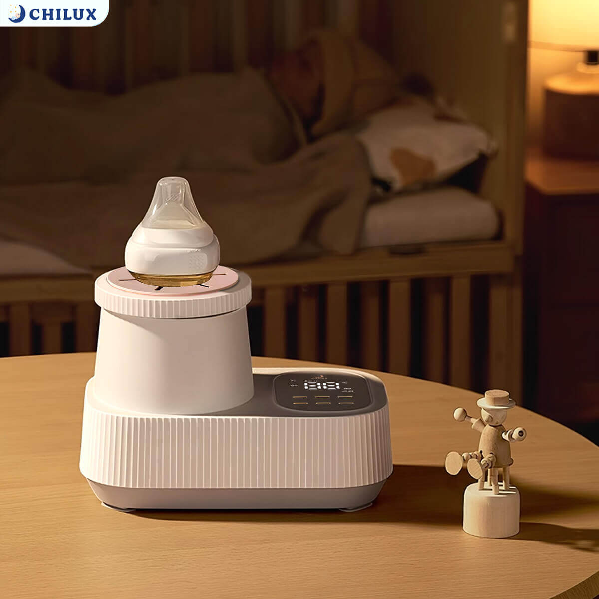Máy lắc và giữ ấm bình sữa Chilux H7