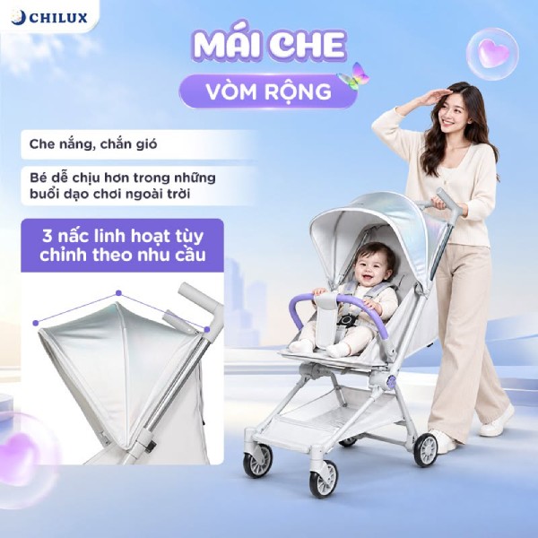Xe đẩy Chilux M05 gấp gọn 