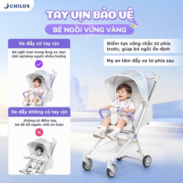 Xe đẩy Chilux M05 gấp gọn 